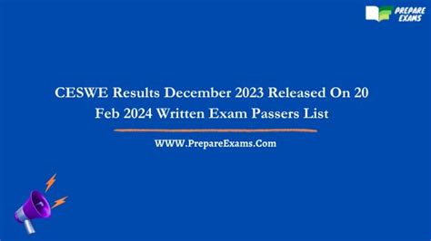 ceswe results 2024|CES.